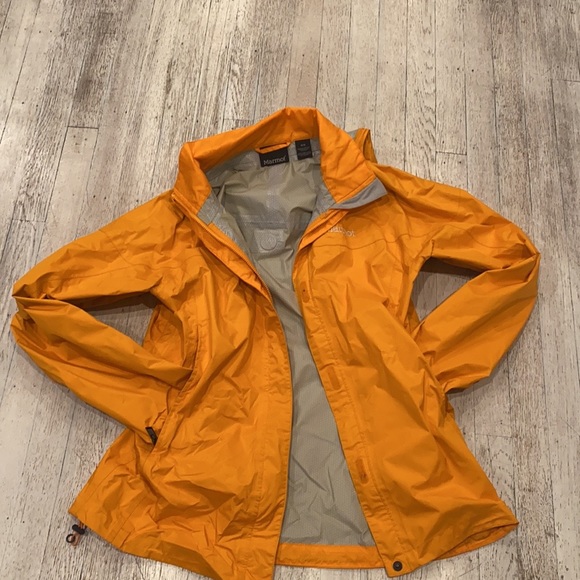Marmot orange eco rain jacket windbreaker size MM.Unisex used condition - Picture 10 of 15